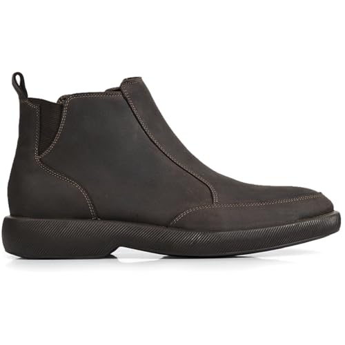 Image of Opananken Men's Casual Leather Boots - 100% Genuine Leather, Lace-Up Design, Comfort Air Latex Insole, Odor Control, Lightweight, Flexible, Durable Sole for All-Day Walking or Work Use