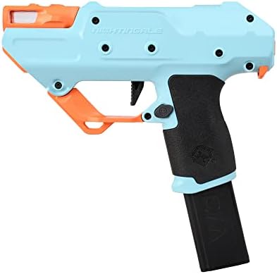 WORKER Nightingale Blaster Pro, Strong Magnetic Semi-Auto Flywheel Half Dart Blaster Pistol Toy Free DIY (Battery Not Included) Blue