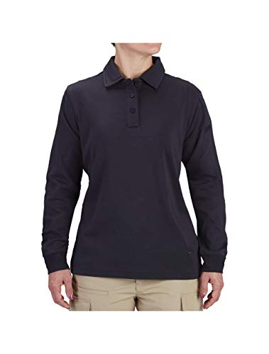 Propper Uniform Cotton Polo Women's Long Sleeve, Dark Navy, Large
