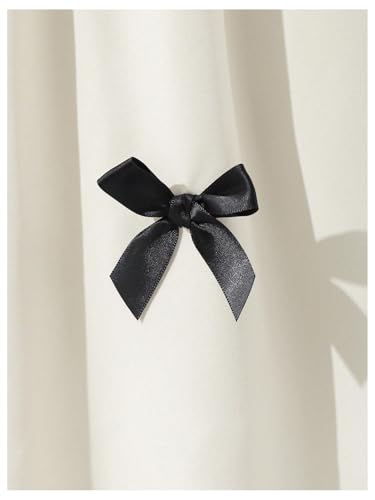 Floerns Girl's Bow Birthday Dress Short Puff Sleeve A Line Flowy Princess Dresses4