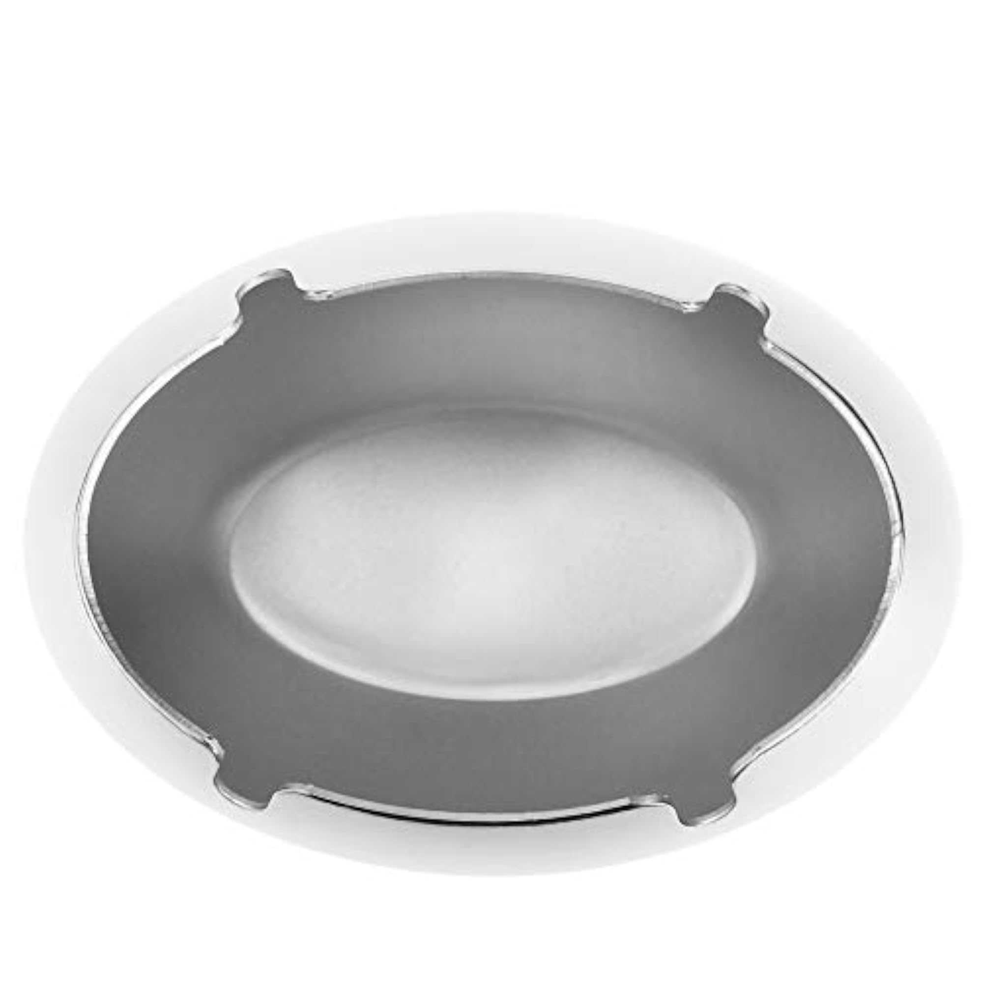 Set of 2 Durable Stainless Steel Oval Ashtrays