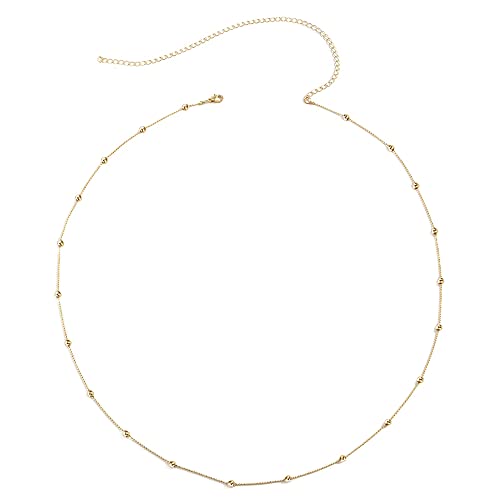 Minimalist Summer Beach Bikini Beaded Belly Belt Chain Adjustable Sexy Beads Body Stainless Steel Waist Chain For Women And Girls,Gold Color… #TOP3