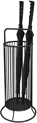 Support de parapluie durable en métal noir au design épuré