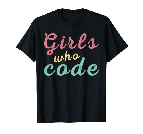 Chicas que codifican retro vintage. Camiseta