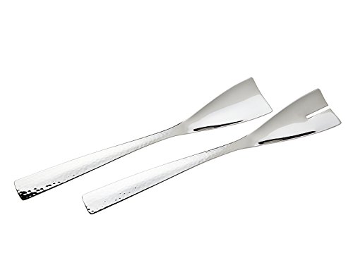 Godinger Hammered Modern Salad Server, Stainless Steel #TOP3