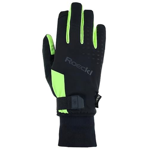 Roeckl Rocca 2 GTX Winter Fahrrad Handschuhe lang schwarz/gelb 2024: Größe: 8.5