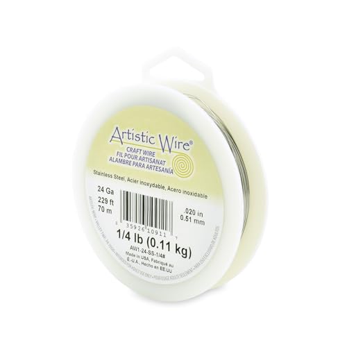 Artistic Wire, 24 Gauge Stainless Steel Craft Wire, 205 ft
