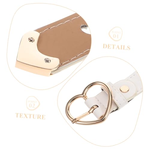 Heart Buckle Hollow Out Adjustable Pu Belt for Women Chic Fashion Accessory for Jeans and Stylish Waist Belt Buckle Versatile for All Occasions3