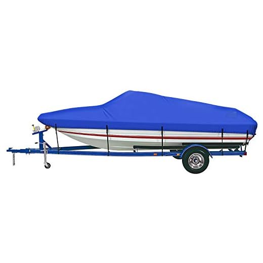 iCOVER Trailerable Boat Cover- Water Proof Heavy Duty,Fits V-Hull,Fish&Ski,Pro-Style,Fishing Boat,Runabout,Bass Boat,up to 12ft-13ft Long and 68”Wide,Blue Color,B6201AA