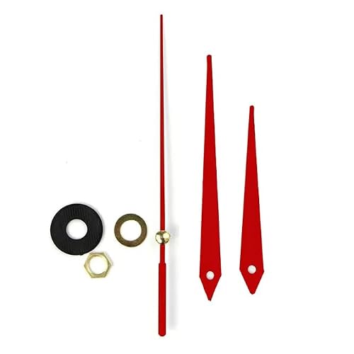 Miniatura 3 de Cablepelado Mecanismo Movimiento Reloj Cuarzo Silencioso, Kit De Reparación De Reloj, Reloj Creación 3d, Manijas Reloj, Movimiento Del Reloj, Aguja Minutos 100 Mm, Aguja Horas 80 Mm, Rojo