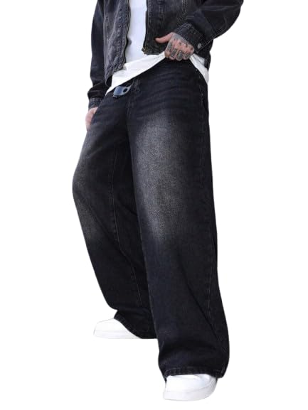 nucouths Men’s Black Whisker Wash Jeans | Mid Rise Denim Pants | Trendy Everyday Fashion-picture-49
