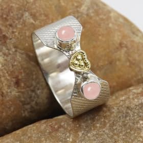 in pietre preziose Anello placcato argento Uomo Donna di tutte le dimensioni Gioielli fatti a mano CRG1096A
