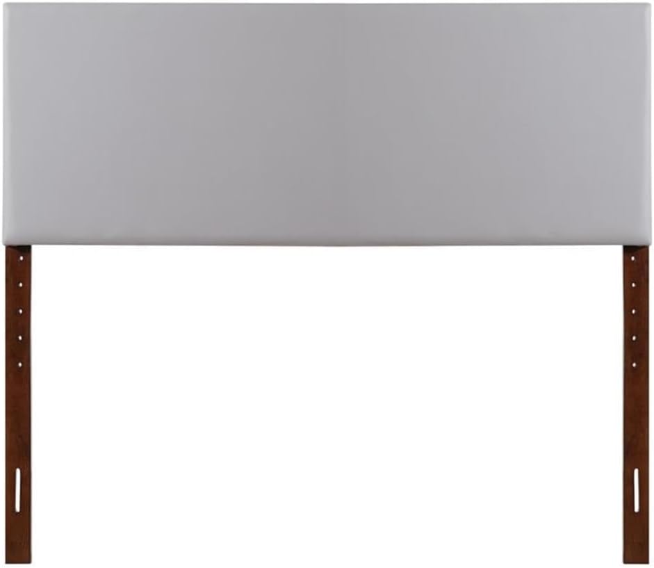 Glory Furniture Nova Faux Leather Upholstered Full Headboard in Light Gray