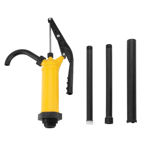 Image of Performance Tool W54269 Yellow General Purpose Lever Action Barrel Drum Pump - Fits 15 to 55 Gallon Drums