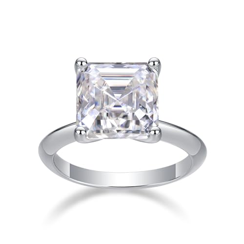 Bague de fiançailles moissanite pour elle, le cadeau parfait en argent