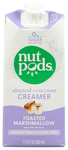 Nutpods Unsweetened Toasted Marshmallow Almond and Coconut Creamer 11.2 FO