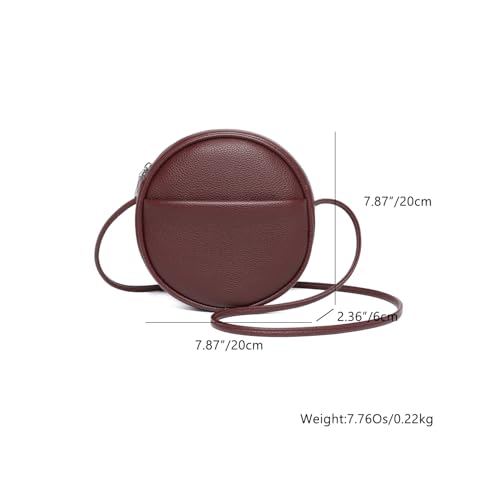 Image of Circle Crossbody Bag for Women NYLON Circle Purse with Zipper Adjustable Knot Shoulder Straps