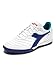 Diadora Brasil Elite Turf Soccer Shoe - Water-Resistant Suprellsoft, Non-Slip PU Heel Lining, Flex Points on Insole, Fine Craftsmanship, White/Navy, 8