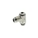 AIGNEP USA 57920-6-M5 Push-in Fittings, Needle Valve, Screw Adjustment, Metallic Release Collet, 6 mm Tube x M5 Thread
