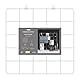 Miquelrius MR13168 Wandtafel aus Metall, quadratisch, 50 x 50 cm, 4 Clips, goldfarben