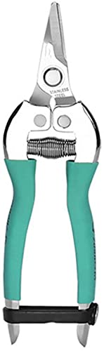 HODAGES Garden Shears Stainless Steel Bonsai Scissors Bonsai Scissors Long Handle Scissors Garden Scissors Clippers for The Garden Portable/Green / 16.5cm (Green 16.5cm)