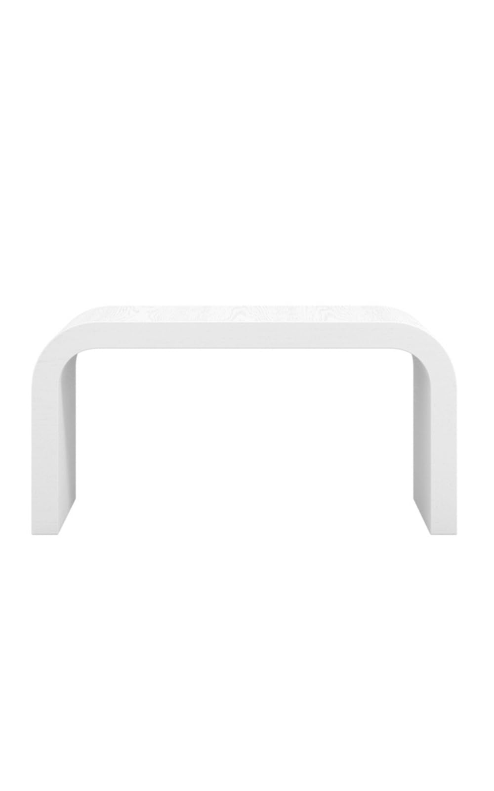 Table basse Lake au design incurvé élégant en blanc épuré pour salon moderne