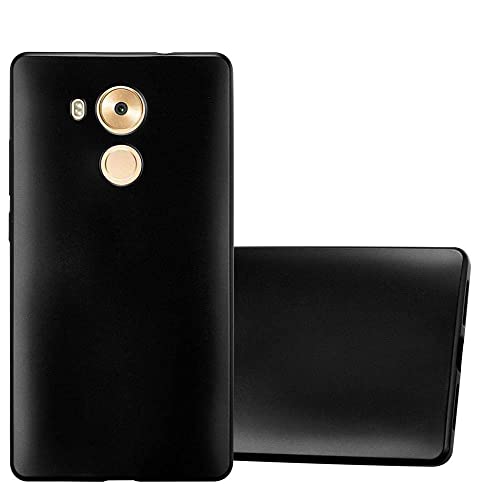 Cadorabo Custodia per Huawei MATE 8 in NERO METALLICO - Morbida Cover Protettiva Sottile di Silicone TPU con Bordo Protezione - Ultra Slim Case Antiurto Gel Back Bumper Guscio