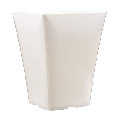 アップルウェアー 鉢 プラ鉢 グラシアポット 190型 ホワイト 土容量4.5L 奥行18.9×幅18.9×高さ24.5㎝ 光沢 スクエア 観葉植物 室内園芸 日本製