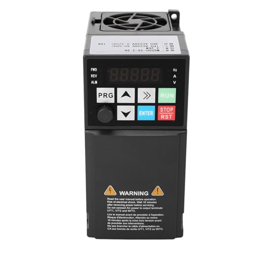 Denash VFD Variable Frequency Drive 2.2 KW 220 V Salida para Máquinas CNC Máquinas Humanizadas Frecuencia del Teclado -ABS de Escritor, Construcción de PC