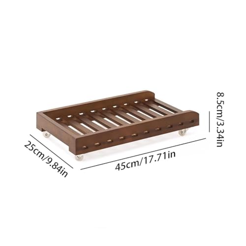 Soporte para CPU soporte escritorio bandeja chasis rack base aumentada bandeja gabinete estante con polea soporte para computadora (B) miniatura 2