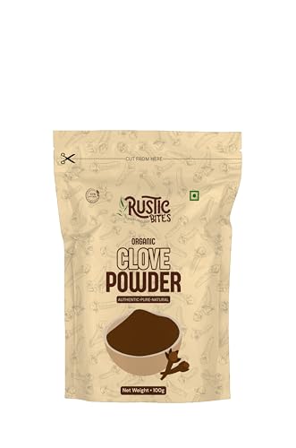 Image of RUSTIC BITES Organic Clove Powder - 100gm | Laung | Lavang Powder for Cooking, Baking, Curries | Spices Khade Masala | Aromatic & Flavourful | Fresh Clove Powder | Grambu | Krambu Powder