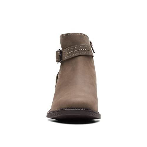 Clarks Clarks Women's Maye Ankle Boot, Dark Taupe Lea, 5 US