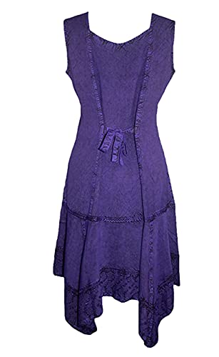 Agan Traders 1015 Dr Gypsy Uneven Short Dress [Purple; Xl/1X] #TOP1