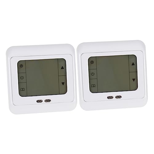 SEWOART 2Piezas Termostato Digital Programable Con Pantalla Táctil Para Control De Temperatura Calefacción Eléctrica Pack De Unidades Para Calefacción