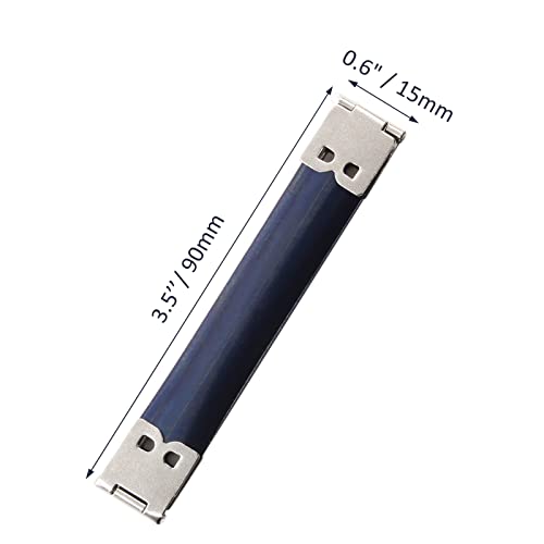 Image of Metal Internal Flex Frame Kiss Clasp, Silver, 90mm