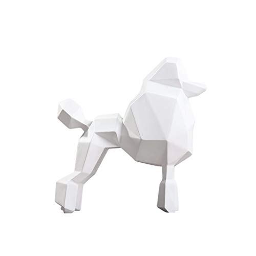 Sculpture abstraite caniche origami en résine artisanat fait main