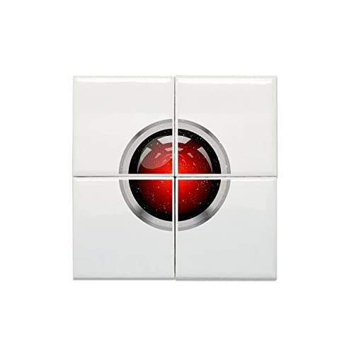 Carreaux céramique Hal 9000 décoratifs 20x20 cm pour fresque geek