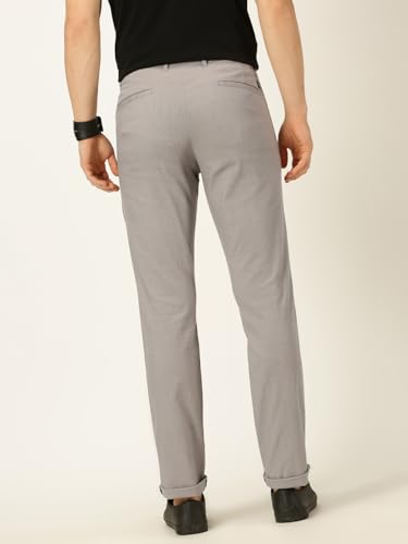 Image of Thomas Scott Men's | Solid | Breathable Fabric | 4 Pockets | Casual | Mid Rise | Regular Fit | Cotton Linen | Button Clouser | Chino Trouser | Pants