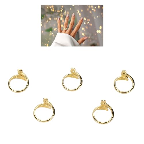 5 anillos de tensión ajustables de ganchillo de acero inoxidable vintage de pavo real de ganchillo guía de hilo de ganchillo anillos de control para tejer ganchillo