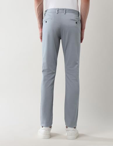 Image of Satin Slim fit Textured Trousers