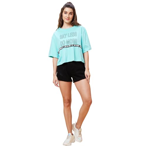 Image of Globus Women White Regular Fit Denim Shorts-3633776001