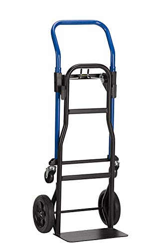 Harper Trucks JDC2223 3-1 Quick Change Convertible Hand Truck, 400 lb, Black Frame/Blue Handle