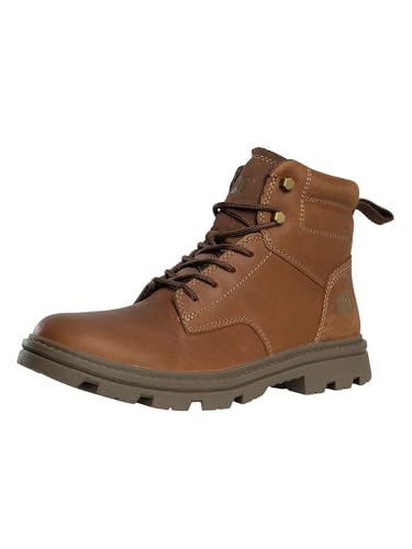 Caterpillar Men's Practitioner Mid Fashion Boots, dark beige, 9 Men
