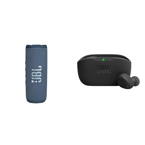 【セット買い】JBL FLIP6 Bluetoothスピーカー 2ウェイ・スピーカー構成/USB C充電/IP67防塵防水/パッシブラジエーター搭載/ポータブル ブルー JBLFLIP6BLU + WAVE BUDS 完全ワイヤレスイヤホン Bluetoo