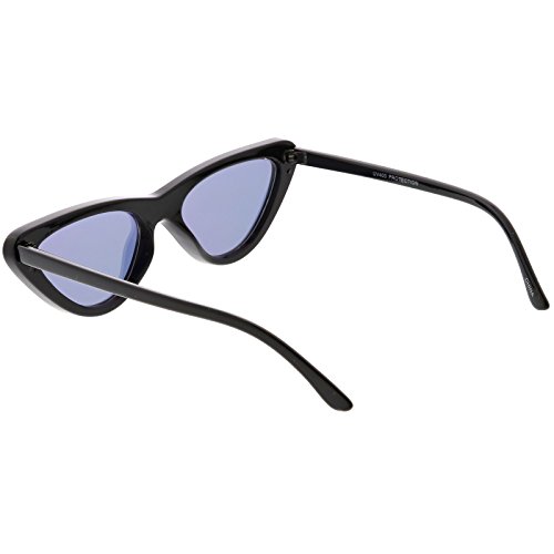 Image of zeroUV Women's Small Thick Neutral Colored Flat Lens Cat Eye Sunglasses 51mm