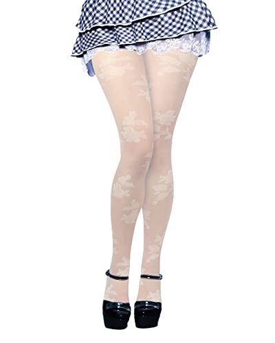 Image of Benefeet Sox Womens Sheer Tights Sexy High Waist Pantyhose Patterned Transparent Nylon Silk Thin Stockings