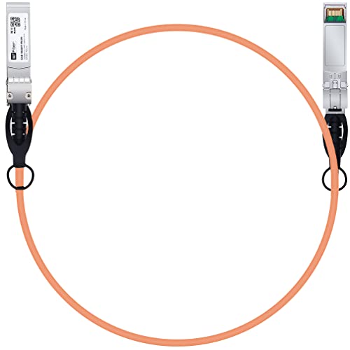 Image of H!Fiber Orange SFP+ Cable, 10G SFP+ DAC, 1M(3.3ft), Passive Direct Attach Copper Twinax Cable for Cisco SFP-H10GB-CU1M, Ubiquiti UniFi UC-DAC-SFP+, Meraki, Mikrotik, Intel, Fortinet, Netgear