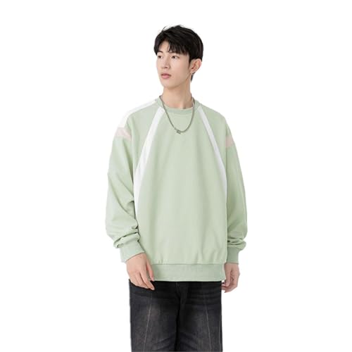 Sweat-shirt pour hommes coupe ample style coréen décontracté sans capuche