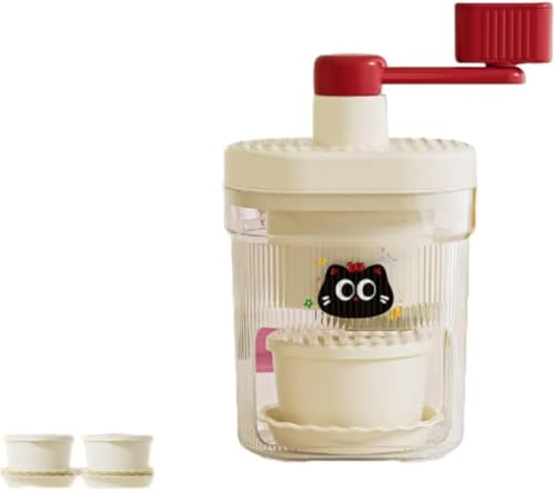 Rutexc 手動かき氷器、家庭用かき氷メーカー、手回しハンドル、家庭用、レストラン調理器、氷/ワイン/アイスクリームに最適、持ち運びや収納も容易で、必要な時にすぐに取り出して使用することができます。お気軽にご購入ください。