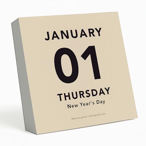 2026 Large Text Daily Calendar | Today Is Box Calendar with Big Dates For Easy Reading Great for Home or Office Calendar Gift For Her or Him. Hanging Wall Calendar for Work